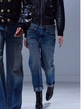 NWT R13 BF Jean 24/25/26/28/29 Leo Blue Boyfriend Classic